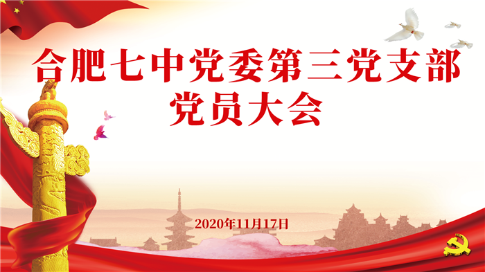 合肥七中第三黨支部召開全體黨員大會暨支部換屆選舉大會(圖1)